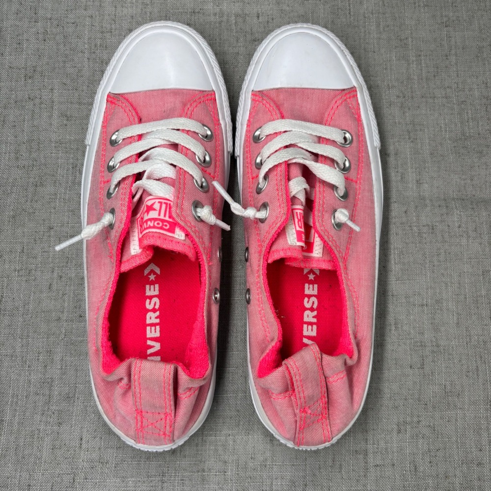 Converse Chuck Taylor All Star‎ Shoreline Pink Slip On Sneakers Women US 6.5 - Picture 7 of 11